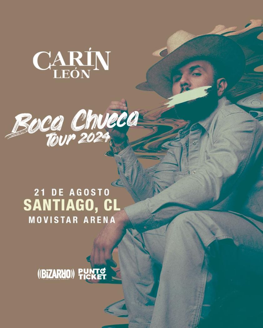 Carin León regresa a Chile con su tour 2024 “Boca Chueca” a Movistar